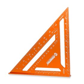 12 Inch Rafter Square, Carpenter Measuring Layout Tool, Aluminum Alloy Triangle Ruler Protractor for Woodworking and Carpentry - Imperial