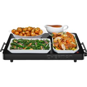 Chefman Electric Warming Tray with Adjustable Temperature Control, Perfect For Buffets, Restaurants, Parties, Events, and Home Dinners, Large 21” x 16” Glass-Top Surface Keeps...