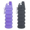 Collapsible Water Bottles Travel water bottle Sports Portable Sport Water Bottle Reusable Water Bottles comes with mountaineering Buckle 500ml silicone Water-proof camping water...