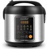 COMFEE' Rice Cooker, 4 Cups Uncooked, 8 Cups Cooked Slow Cooker, 2 Qt Small Multicooker with 10 Presets, Steamer & Grain Cooker, Non-Stick Inner Pot