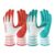 COOLJOB 6 Pairs Gardening Gloves for Women Ladies, Breathable Rubber Coated for Yard Garden, Outdoor Indoor Protective Work with Grip, Medium Size, Red & Green