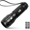 Lighting EVER LED Flashlights High Lumens, Small Flashlight, Zoomable, Waterproof, Adjustable Brightness Flash Light for Outdoor, Emergency, AAA Batteries Included, Tactical &...