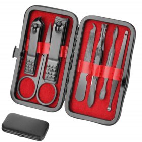 Manicure set Men Personal Care Tools Accessories Finger and Toe Nail Clippers Kit Professional Manicure Pedicure Kit With Travel Case Nail Grooming Kit Present for Men Husband...
