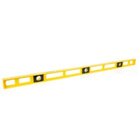 Mayes 10102 48 Inch Polystyrene Level | Carpenter, Contractor, and Plumber Tool | Impact Resistant Frame | Three Vials, Accurate to .001 Inch | Won’t Scratch Work Surfaces |...