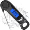 Meat Thermometer Digital, Instant Read Food Thermometer - Waterproof w/Backlight for Cooking Deep Fry BBQ Grill Smoker Roast and Candy Thermometer, Camping & Kitchen Essentials