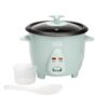 Mini Rice Cooker with Removable Nonstick Bowl and Auto Keep Warm Function, Great For Soups, Stews, Grains and Oats, 6 Cups Cooked (3 Cups Uncooked), 1.5-Quart, Aqua