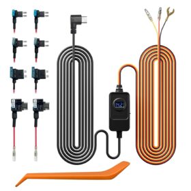 REDTIGER Dash Cam Acc Multi-Size Hardwire Kit with Voltage Indicator for Dash Camera, USB C Power Port, 24H Parking Monitoring with Low Voltage Protection