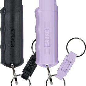 SABRE Pepper Spray, Maximum Police Strength OC Spray, Quick Release Keychain for Easy Carry and Fast Access, Finger Grip for More Accurate and Faster Aim, 0.54 fl oz, Secure and...