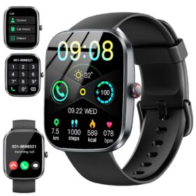 Smart Watch(Answer/Make Call), 1.91" Smartwatch for Men Women, NEW Fitness Watch with 110+ Sport Modes, Fitness Activity Tracke with Pedometer/Sleep Monitor/Heart Rate/IP68...