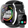 Smart Watch for Men Women Bluetooth Call, 1.85" HD Touch Screen Fitness Watch with Sleep Heart Rate Monitor, 112+ Sports Modes, IP68 Waterproof Activity Trackers for Android...