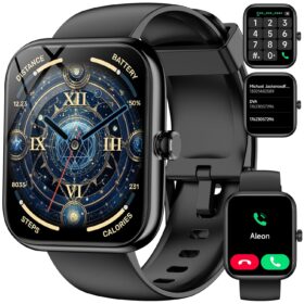 Smart Watch with Alexa Built-in‌, 1.83'' Touchscreen with Call Function, IP68 Waterproof Fitness Tracker, 100+ Sport Modes, Heart Rate & Sleep Monitor, Pedometer, iOS/Android...