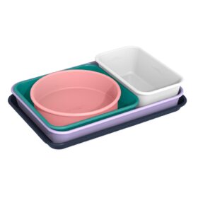 So Yummy by bella 5 Piece Essential Bakeware Set, Baking Trays & Pans with Nonstick Coating, PFAS Free, Cookie Drop Zones & Fill Lines Included, Dishwasher Safe, Assorted...