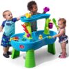 Step2 Rain Showers Splash Pond Toddler Water Table, Kids Water and Sand Activity Sensory Playset, Summer Outdoor Toys, 13 Piece Toy Accessories, For Toddles 1.5+ Years Old