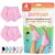 ZenToes Moisturizing Socks for Cracked Heel Treatment - Vitamin E, Olive Oil and Jojoba Oil Infused Heel Socks to Soften and Hydrate (Fuzzy Pink, Regular)
