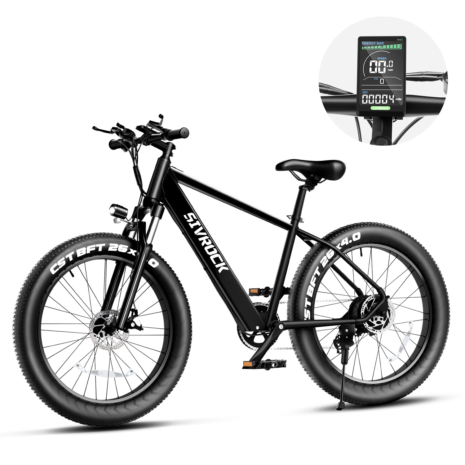 Professional Electric Bike For Adults, 26 X 4.0 Inches Fat Tire Electric Mountain Bicycle, 1000W Motor 48V 15Ah Ebike For Trail Riding, Excursion And Commute, UL And GCC Certified - Image 3