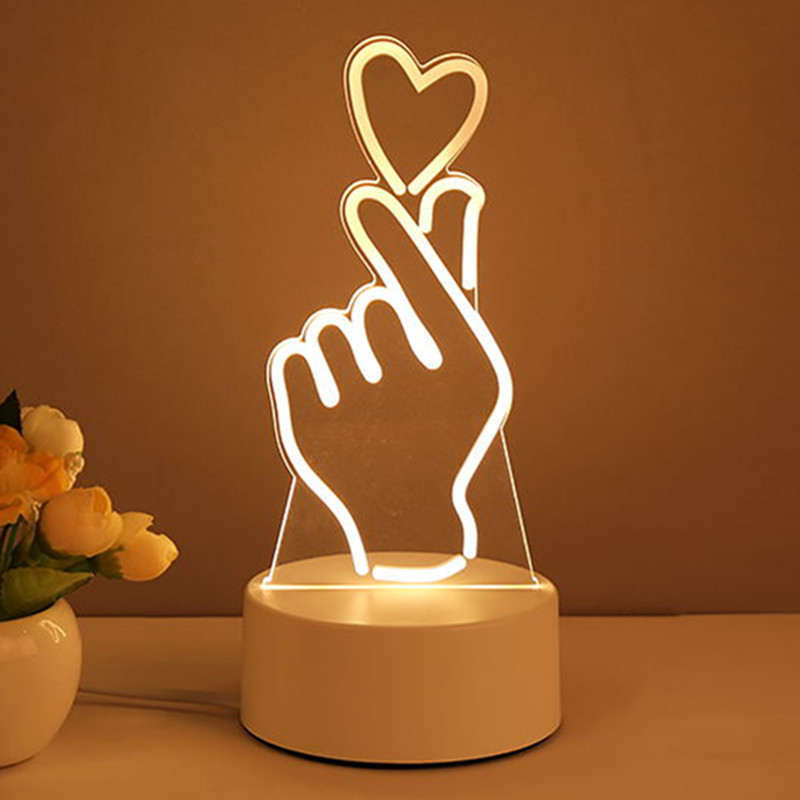 3D Lamp Acrylic USB LED Night Lights Neon Sign Lamp Xmas Home Decorations For Room Decor Valentines Day Gifts - Image 7