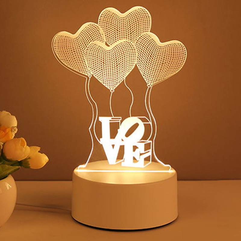 3D Lamp Acrylic USB LED Night Lights Neon Sign Lamp Xmas Home Decorations For Room Decor Valentines Day Gifts - Image 4