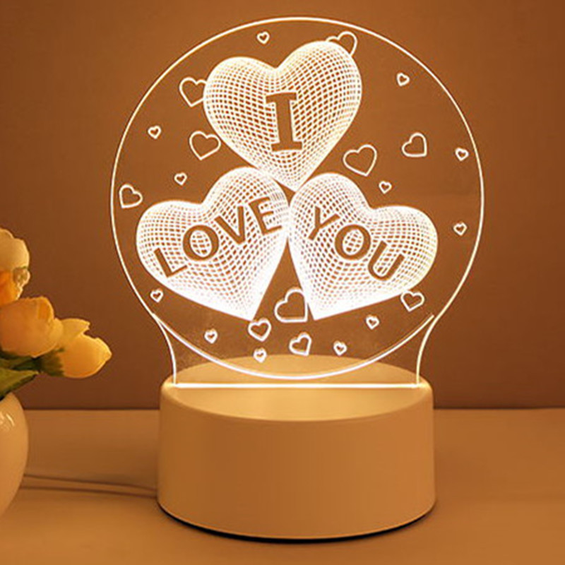 3D Lamp Acrylic USB LED Night Lights Neon Sign Lamp Xmas Home Decorations For Room Decor Valentines Day Gifts - Image 2