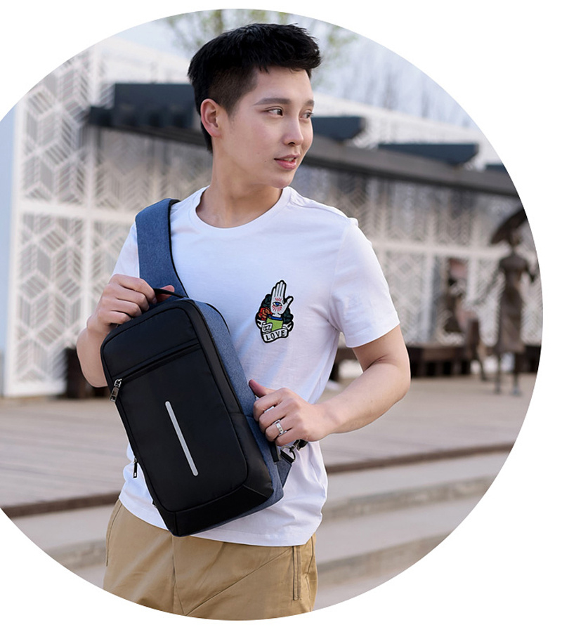 Anti-theft USB charging chest bag with you - Image 5