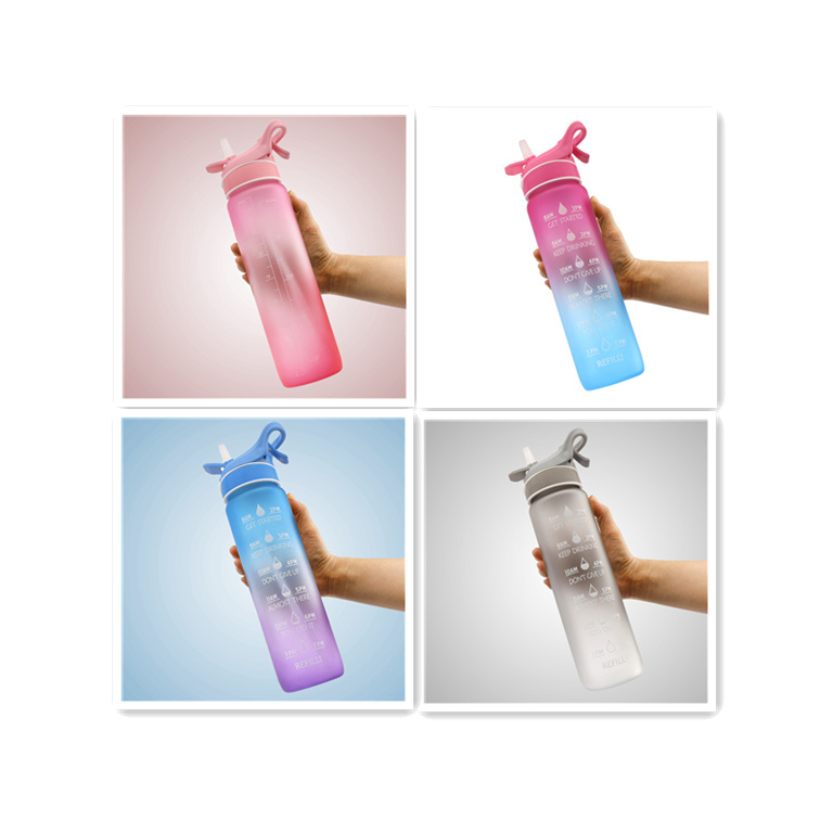 Water Bottle Scrub Bounce Cover Straw Space Cup Sports Water Bottle - Image 10
