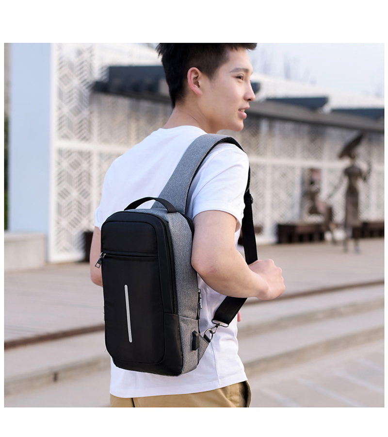 Anti-theft USB charging chest bag with you - Image 3