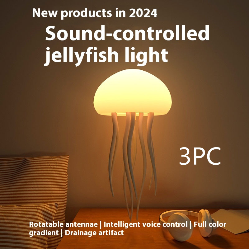 Jellyfish Mood Lamp LED Jellyfish Night Light Portable Jellyfish Lamp Jellyfish Decorations Smart Table Lamp For Bedside Desk - Image 9