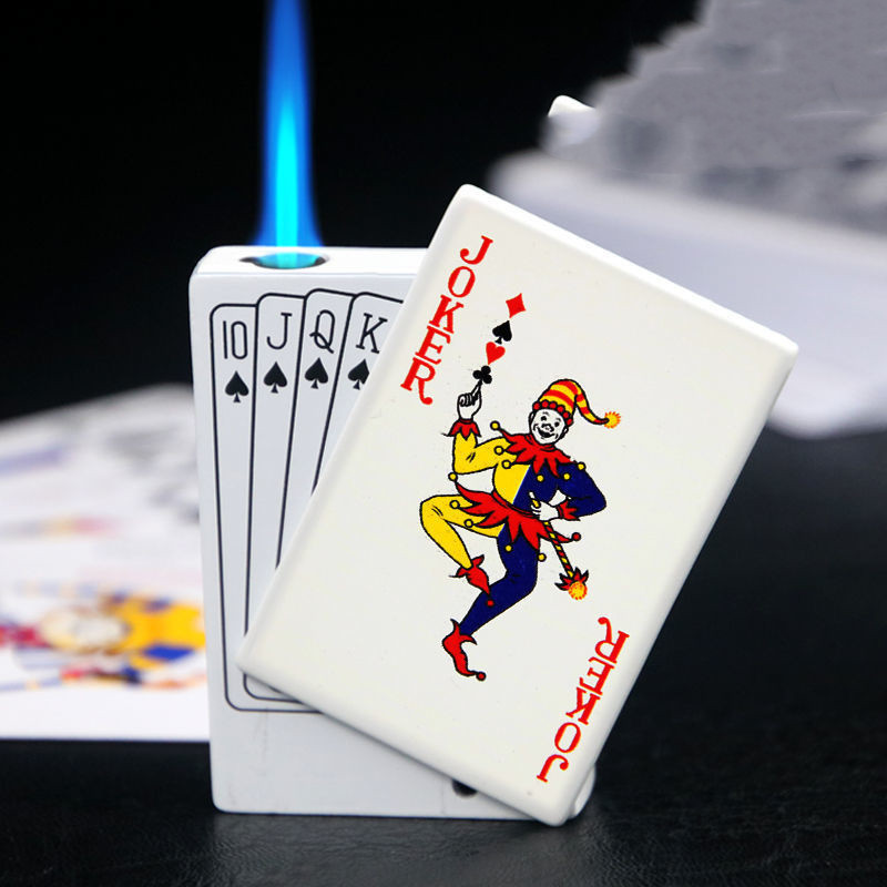 Poker Card Metal Windproof Straight Forward Creative Personalized Lighter - Image 7