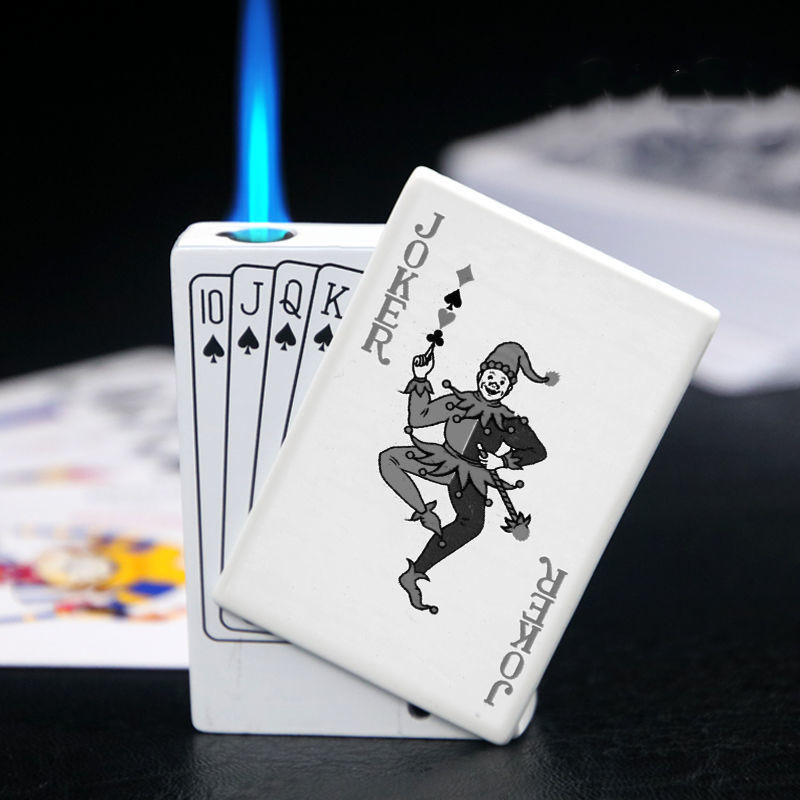 Poker Card Metal Windproof Straight Forward Creative Personalized Lighter - Image 6