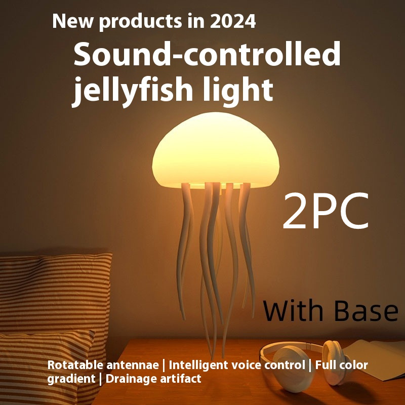 Jellyfish Mood Lamp LED Jellyfish Night Light Portable Jellyfish Lamp Jellyfish Decorations Smart Table Lamp For Bedside Desk - Image 10