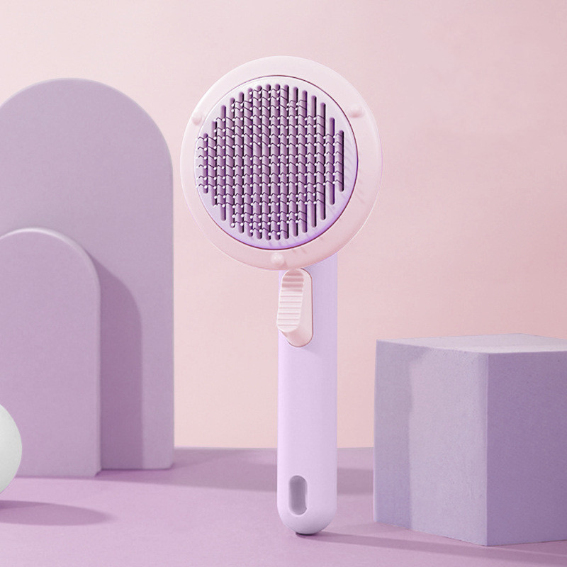 New Pet Cat Brush Hot Selling Hand-held Steel Wire Self-cleaning Comb Looper For Hair Removal - Image 9